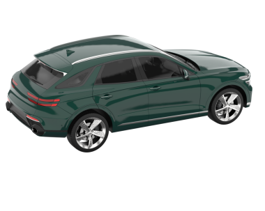 modern premium yeşil sedan araba.