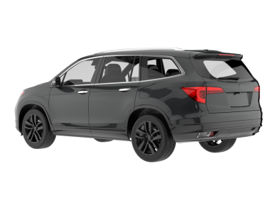 beyaz zemin üzerinde modern SUv 3D görüntüleme - 3d illüstrasyon