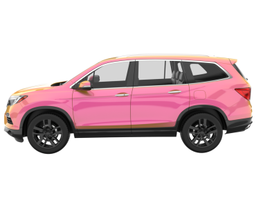 Modern araba beyaz arka planda izole edilmiş. 3d oluşturma