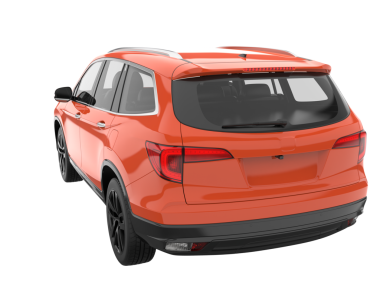 gerçekçi modern araba. Yan görünüş. 3d illüstrasyon