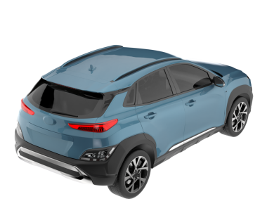 modern SUv beyaz arkaplanda izole edildi. 3 boyutlu görüntüleme