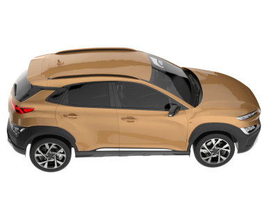 Gerçekçi SUV aracı izole edildi. 3d oluşturma