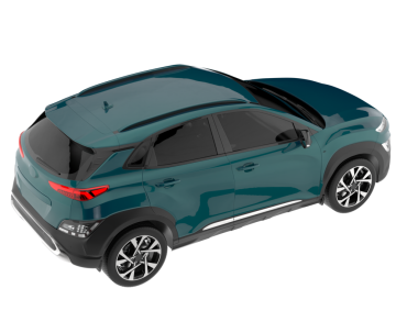 Gerçekçi bir SUV arabası. Yan görünüş. 3D görüntüleme - illüstrasyon