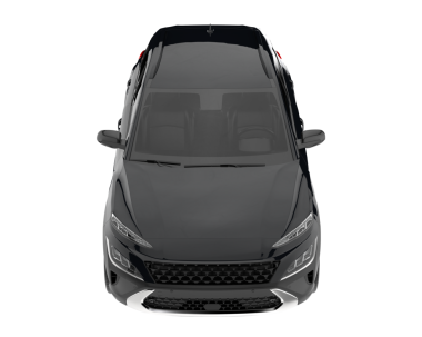 Siyah araba beyaz arka planda izole edilmiş. 3d oluşturma