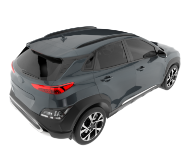 Beyaz arka planda modern SUV. 3d oluşturma