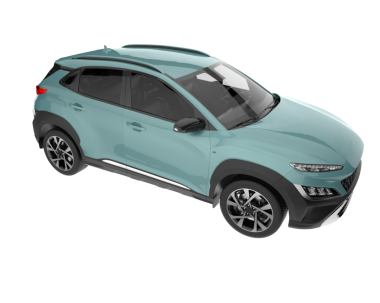 Arka planda izole edilmiş gerçekçi bir SUV aracı. 3D görüntüleme - illüstrasyon