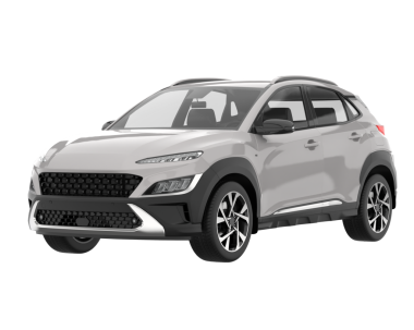 Modern araba arka planda izole edilmiş. 3d oluşturma