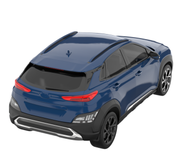 araba modern SUV siyah arka planda 3D görüntüleme