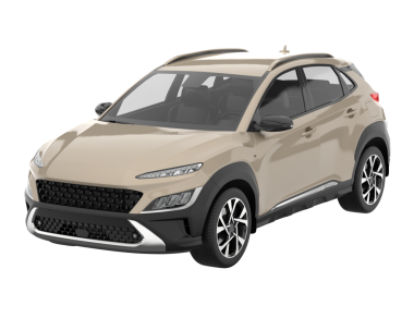 Beyaz arka planda bir araba. 3d oluşturma