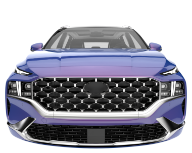 Gerçekçi bir araba. ön görünüm.