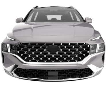 Beyaz arka planı olan gümüş renkli bir araba..