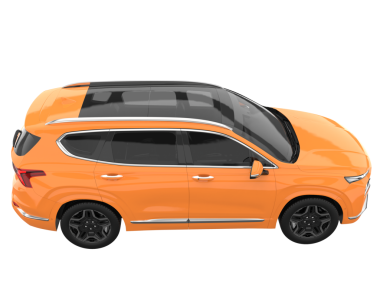 - Araba. Beyaz arkaplanda 3 boyutlu resimleme izole edildi.