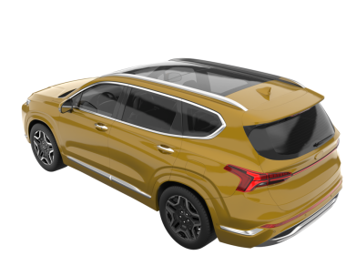 Gerçekçi bir araba. Araba beyaz arka planda izole edilmiş. 3d oluşturma.