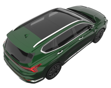 Modern araba arka planda izole edilmiş. 3D görüntüleme - illüstrasyon