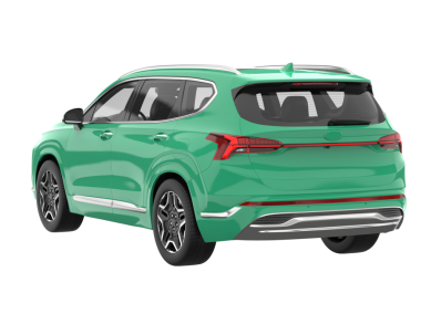 Modern araba beyaz arka planda izole edilmiş. 3d oluşturma