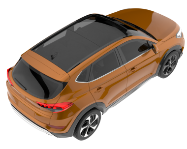 modern SUv siyah arkaplanda izole edildi