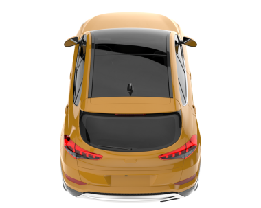 modern araba beyaz arka planda izole edilmiş, cam yüzeyi var.