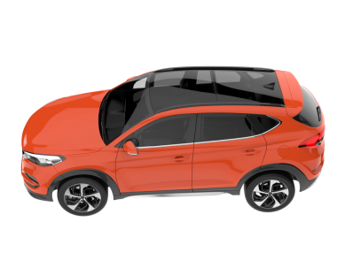 Gerçekçi bir araba. Ön manzara. vektör illüstrasyonu