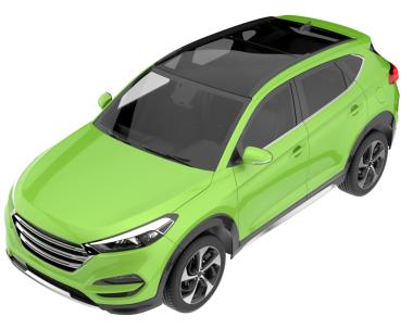 Arka planda izole edilmiş gerçekçi bir araba. 3d oluşturma