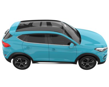 Beyaz arka planda izole edilmiş gerçekçi bir araba. vektör illüstrasyonu