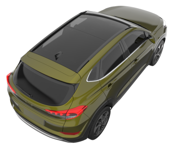 modern SUv siyah bir arkaplanda izole edildi. 3 boyutlu görüntüleme - 3 boyutlu