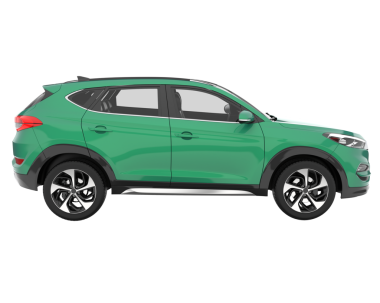 Gerçekçi bir araba. araba beyaz arkaplanda izole edildi