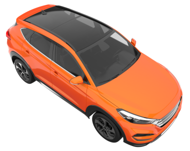 Beyaz arka planda modern bir araba. 3d oluşturma