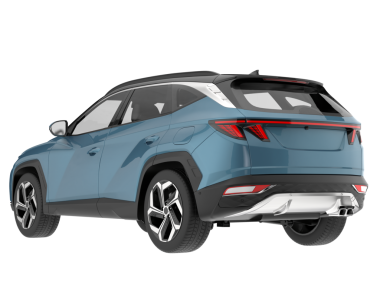 Modern kompakt araba. 3D görüntüleme - resimsel