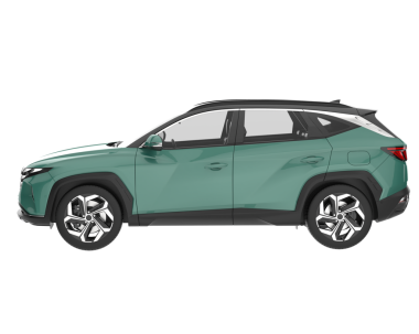 Modern araba beyaz arka planda izole edilmiş. 3d oluşturma