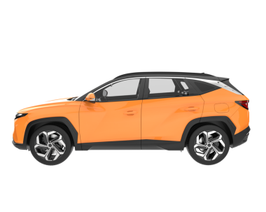 Modern kompakt araba beyaz arka planda izole edilmiş. 3d oluşturma