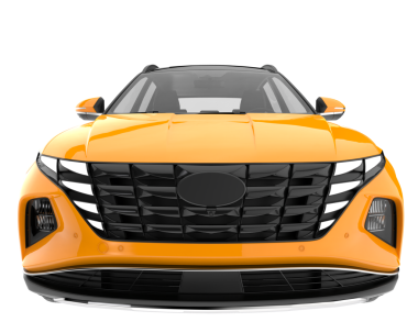 Modern araba arka planda izole edilmiş. 3D görüntüleme - illüstrasyon