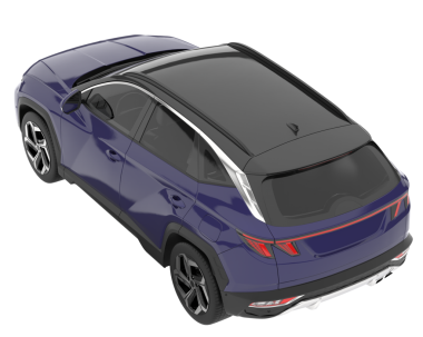 Beyaz arka planda modern bir araba. 3d oluşturma