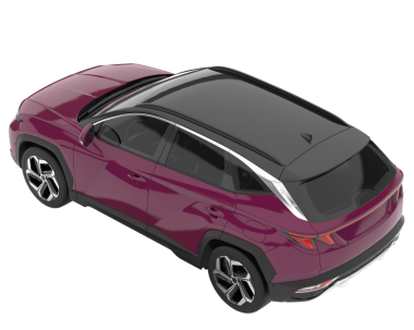 Beyaz arka planda modern bir araba. 3d oluşturma.