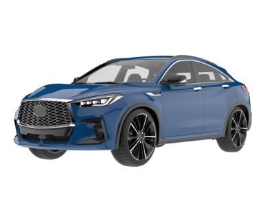 beyaz arkaplanda modern araba