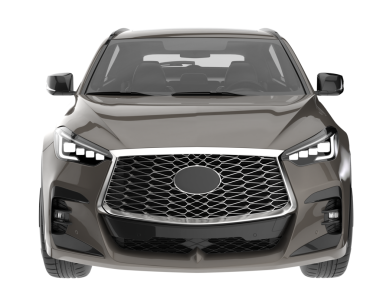 Modern araba arka planda izole edilmiş. 3D görüntüleme - illüstrasyon