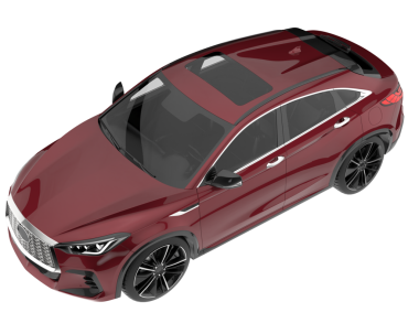 Modern lüks araba siyah arka planda izole edilmiş. 3d oluşturma