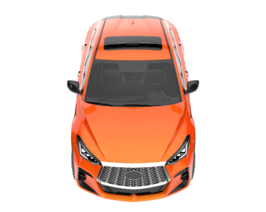 modern turuncu spor araba