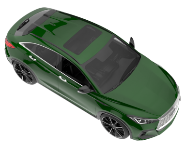 modern araba beyaz arka planda izole edildi. 3 boyutlu çizim - illüstrasyon