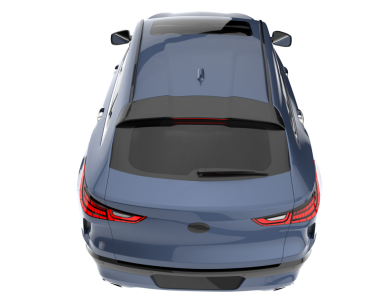 Modern araba arka planda izole edilmiş. 3d oluşturma