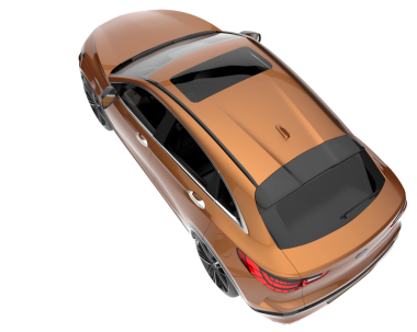 modern lüks araba siyah arka planda izole edilmiş. 3 boyutlu.