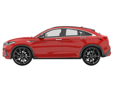 gerçekçi modern araba. Ön manzara. 3d oluşturma