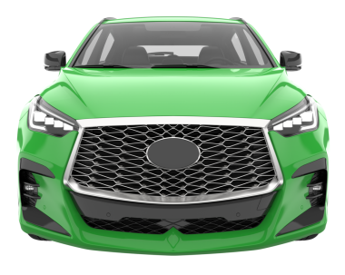 modern yeşil modern araba beyaz arka planda izole