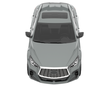 Beyaz arka planda modern bir araba. 3d oluşturma