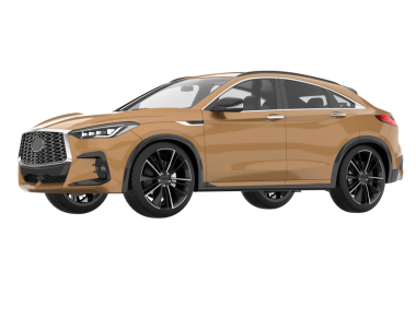 Beyaz arka planda siyah gövdeli modern bir cip arabası. 3d oluşturma