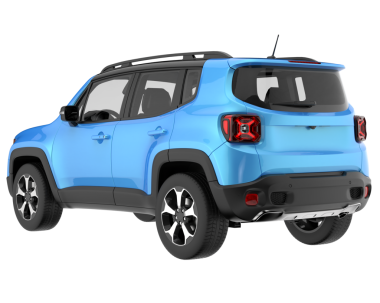 Beyaz arkaplandaki 3d SUv görüntüleniyor