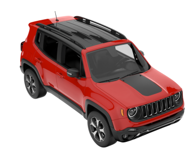 modern SUv siyah arkaplanda izole edildi