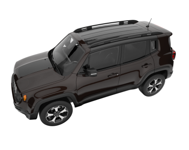 Siyah arka planda bir araba. 3d oluşturma