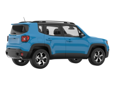 Modern mavi arazi aracı. 3d oluşturma