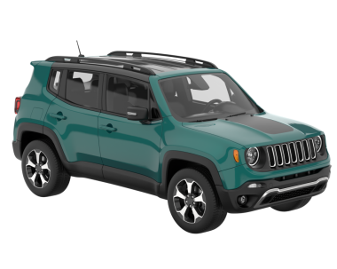 Arka planda izole edilmiş gerçekçi bir SUV aracı. 3D görüntüleme - illüstrasyon