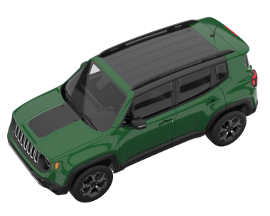 Yeşil modern arazi aracı beyaz arka planda izole edilmiş. 3d oluşturma